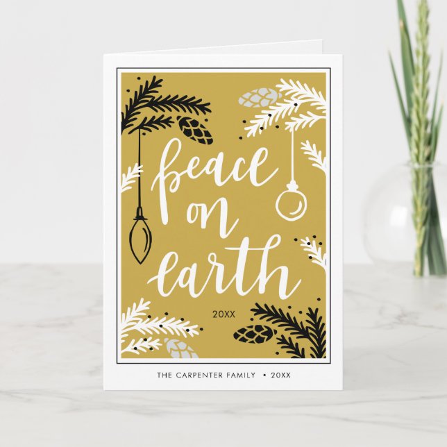 Paz na Terra | Cartão de Férias de Foto (Frente)