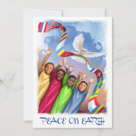 Paz na Terra. Cartões de natal multiculturais