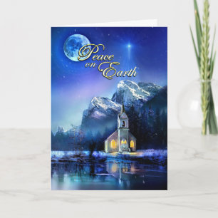 Paz na Terra com Cartão de Natal da Igreja e da Lu