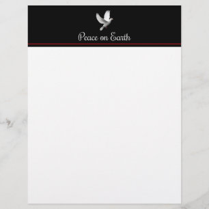 Paz no papel de letra do Natal da terra