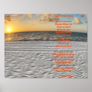 Paz no poster do poema da tempestade