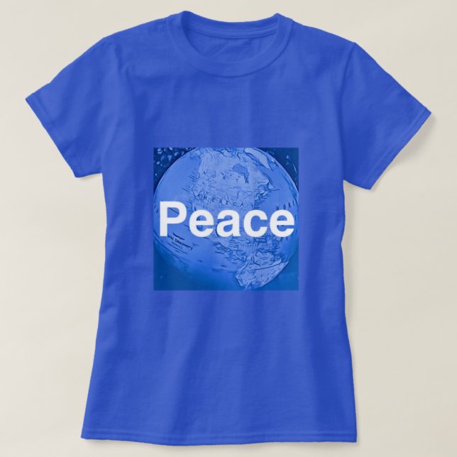 Paz no t-shirt da terra (Frente do Design)
