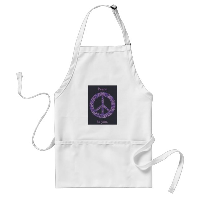 Paz para você, Aventais com Ombre Roxo Mosaico (Frente)