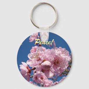 Paz! presentes de porta-chaves Céu Azul Flores de