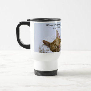 Paz Que Passa Por Todos... Caneca de viagem De Gat