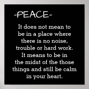 Paz - Significado De - poster impressão