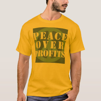 Paz sobre t-shirt dos lucros
