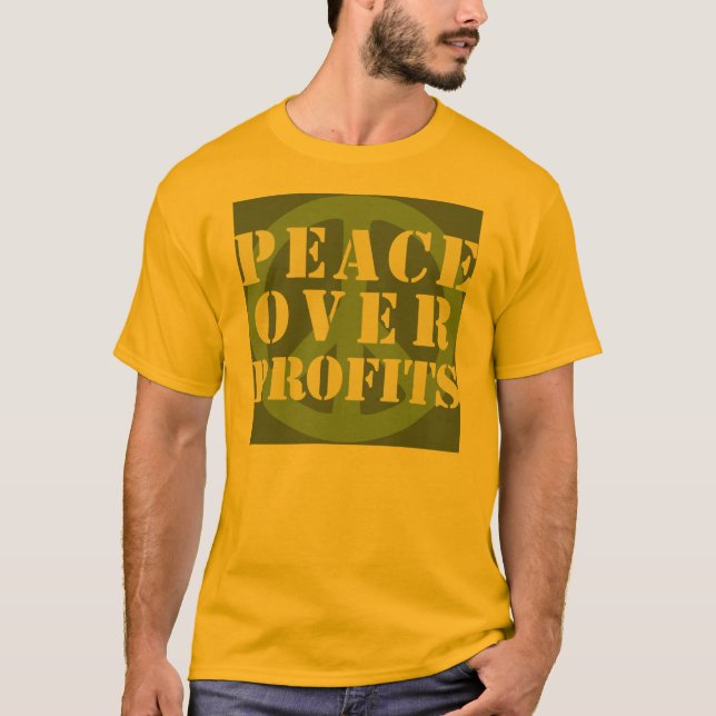 Paz sobre t-shirt dos lucros (Frente)