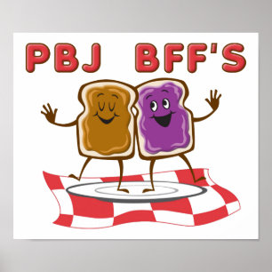 PBJ BFF - Engraçado Poster