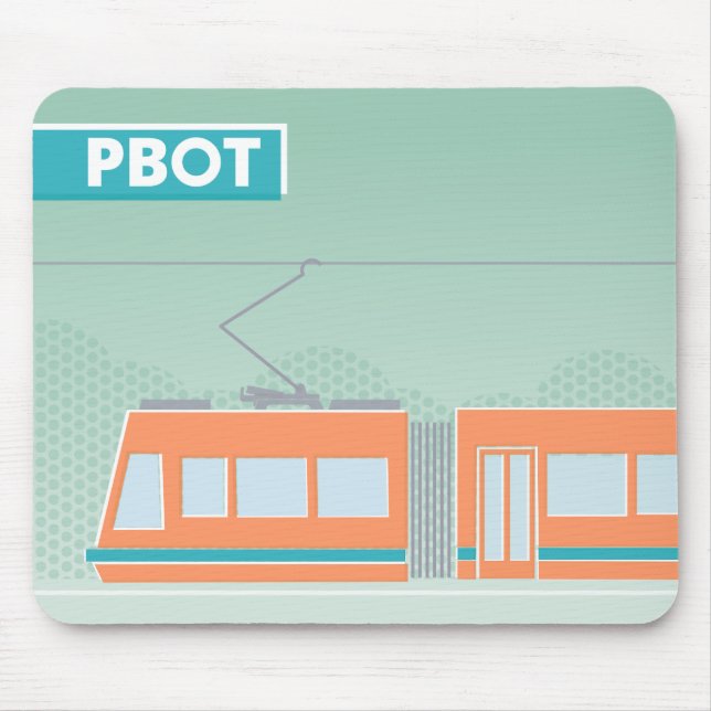 PBOT Portland Streetcar Mouse Pad (Frente)