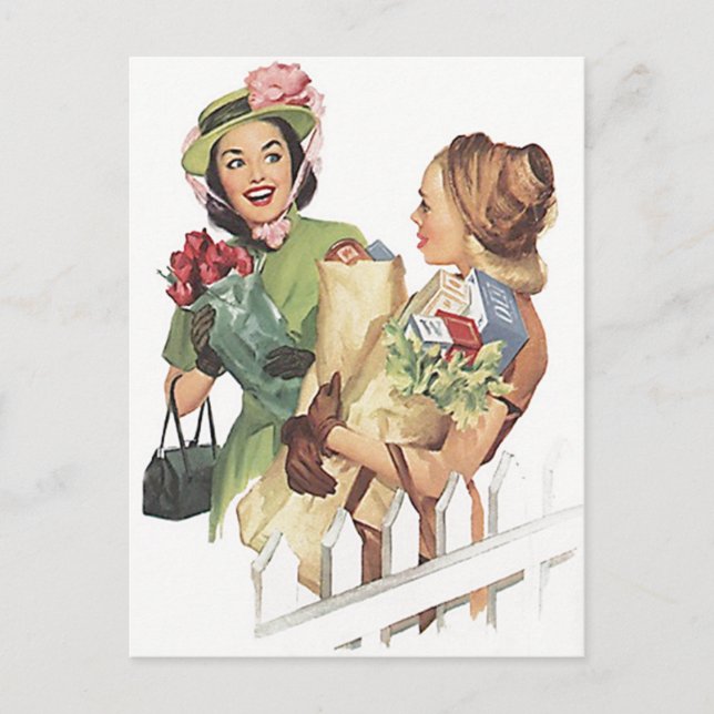 PC de amigos vizinhos do Chá de cartão postal da V (Frente)