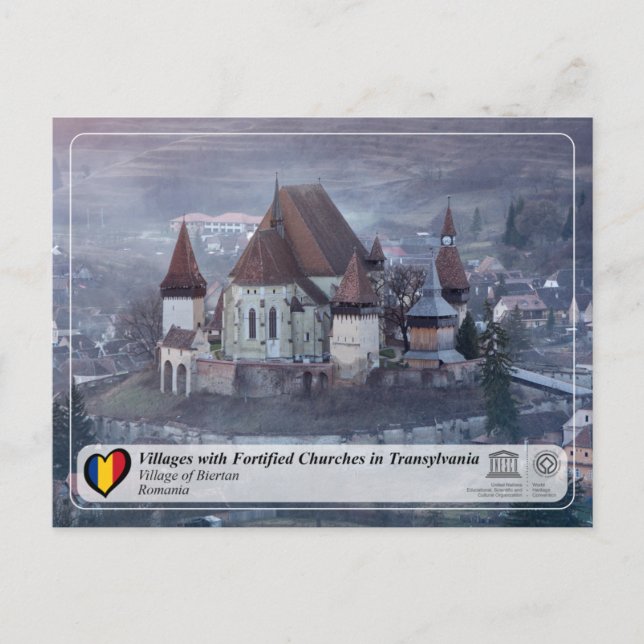PCH - Aldeia de Biertan Cartão Postal (Frente)