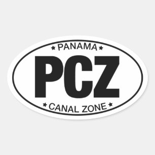 PCZ - Etiqueta da zona do canal do Panamá
