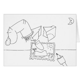 PDD Pequeno desenho fraco Cartão de saudação color