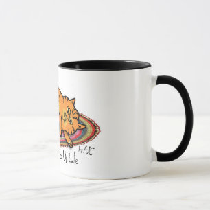 Pé direito acima da caneca da vida