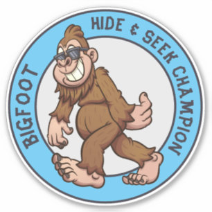 Pé Grande   Adesivo Sasquatch (Editável)