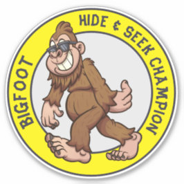 Pé Grande | Adesivo Sasquatch (Editável)