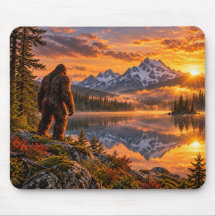 Pé Grande Montanha Pôr do Sol Mouse Pad