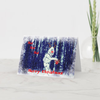 Pé Grande no Cartão de Natal da Floresta