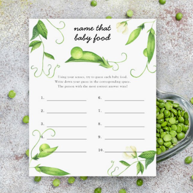 Pea baby shower - Name that baby Food (Criador carregado)