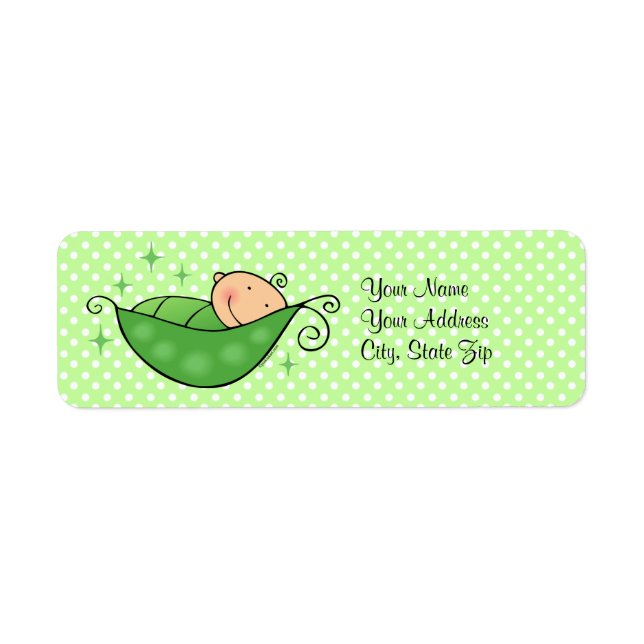 Pea na minha etiqueta personalizada Pod (Frente)