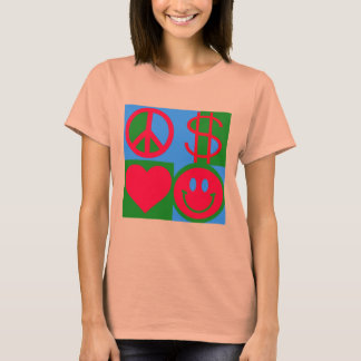 PEACE AMVE MONEY FELIZ t-shirt feminina