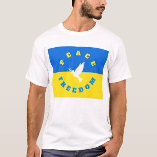 Peace Dove Support Ucraniana T-Shirt - Liberdade