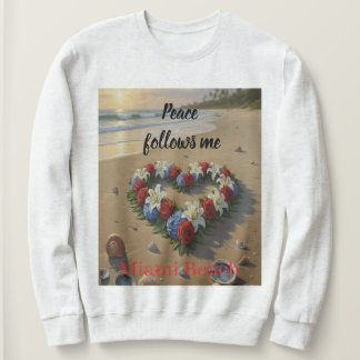 Peace Follows Me Beautiful Beach Floral T-Shirt