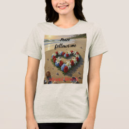 Peace Follows Me Beautiful Beach Floral T-Shirt
