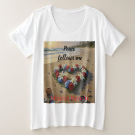 Peace Follows Me Beautiful Beach Floral T-Shirt