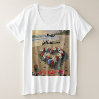 Peace Follows Me Beautiful Beach Floral T-Shirt