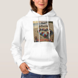 Peace Follows Me Beautiful Beach Floral T-Shirt