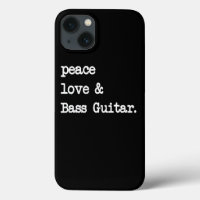 Peace Love & Bass Guitar Musico Guitaris