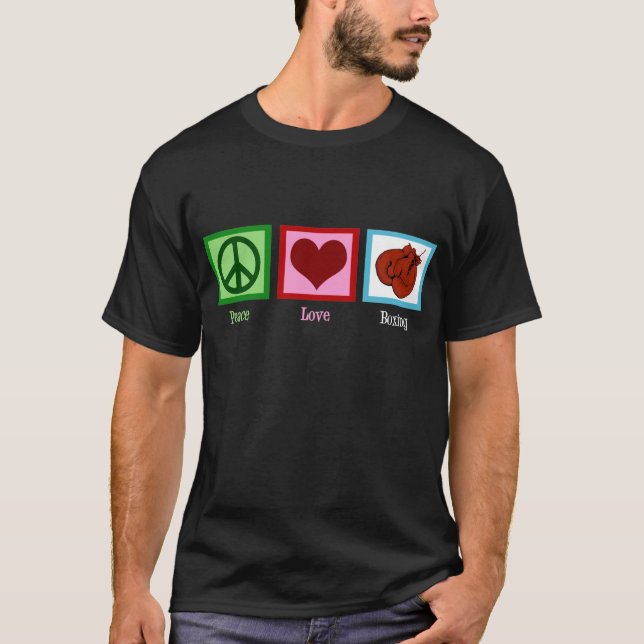 Peace Love Boxing T-Shirt (Frente)