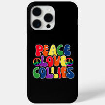 Peace Love Collies Cell Capas de telefone