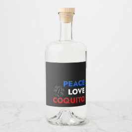 Peace Love Coquito Bottle Label 3.5"x4"