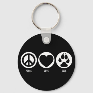 Peace Love Dogs Chaveiro