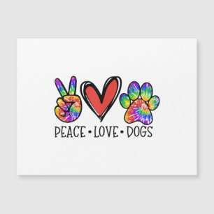 Peace Love Dogs Paws Tie Dye Rainbow Animal Rescut