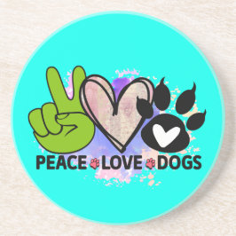 Peace Love Dogs Porta-copos – Presente Boho para A