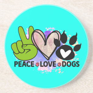 Peace Love Dogs Porta-copos – Presente Boho para A