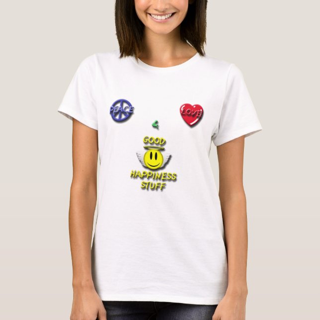 Peace Love Happy T-Shirt (Frente)