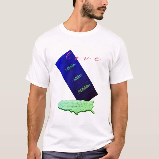 PEACE LOVE JOY T-Shirt (Frente)