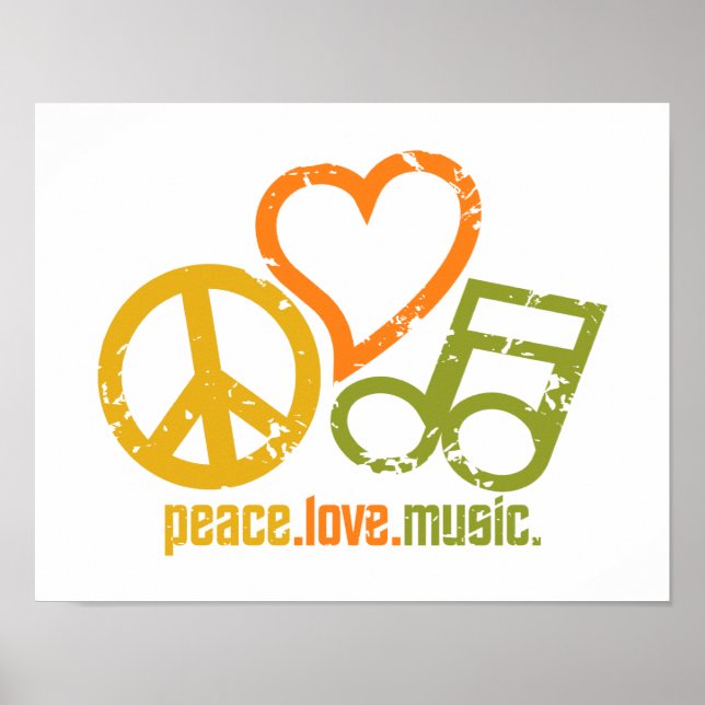Peace Love Music poster (Frente)
