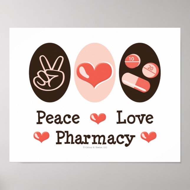 Peace Love Pharmation Poster (Frente)