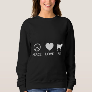 Peace Love Pug Funny Dog Lover Classic T-Shirt 149