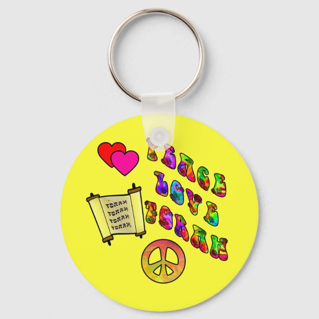 Peace Love Torah Chaveiro (Frente)