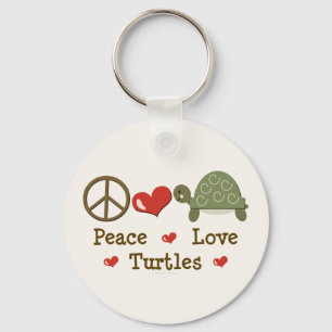 Peace Love Turtles Chaveiro