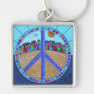 Peace Mandala Chaveiro