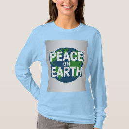 Peace On Earth Blue T-Shirt
