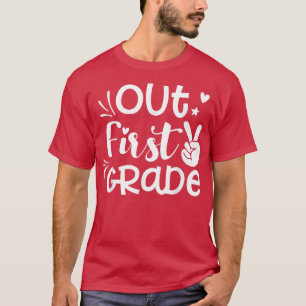 Peace Out 1st Grade T-Shirt First Grade Graduation